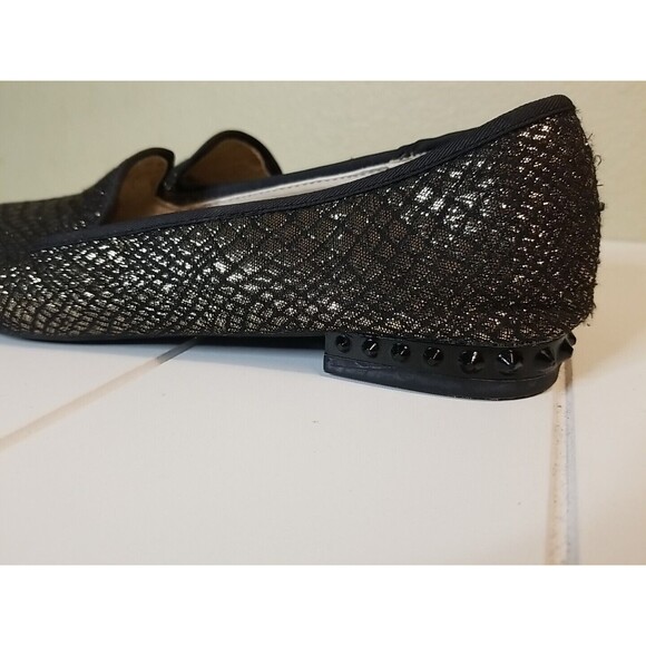 Sam & Libby Shoes Flats Womens Size 8.5 Black Gold Shimmer Slip On - Picture 7 of 13